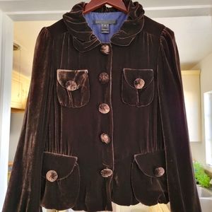 Marc By Marc Jacobs Silky Brown Top Jacket